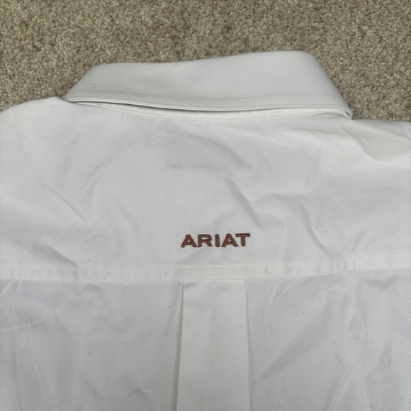 Ariat Classic Fit Solid Twill Long Sleeve Men's Size S/P White NWT - Picture 7 of 9